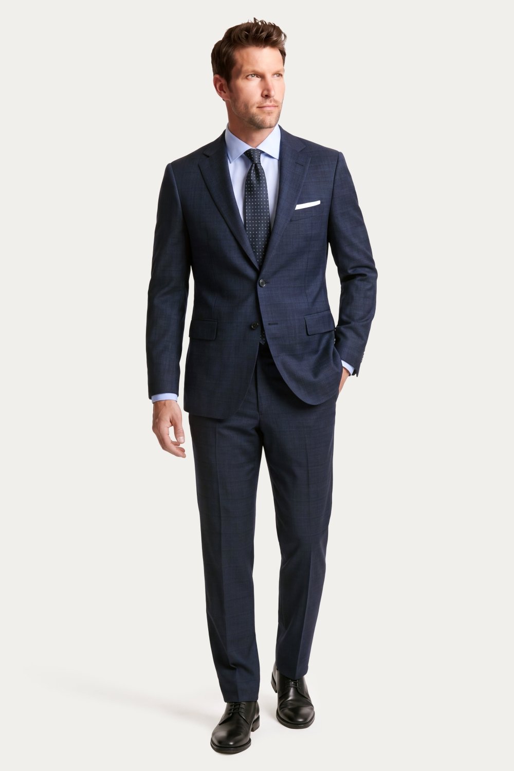 Dark Blue Tonal Plaid Suit - Wm. Fox & Co.