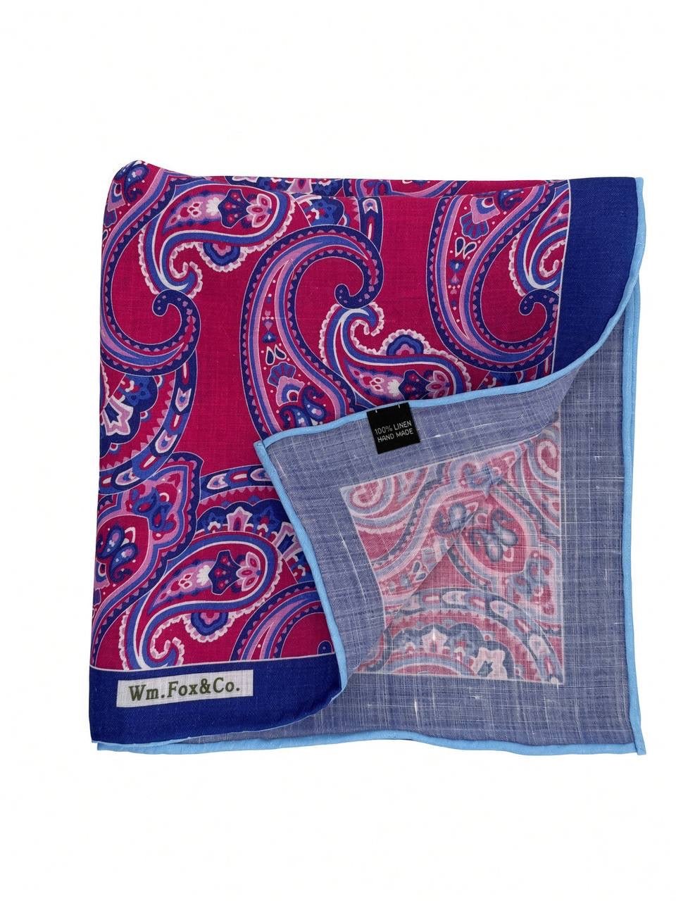Fuchsia & Violet Grand Paisley Pocket Square - Wm. Fox & Co.