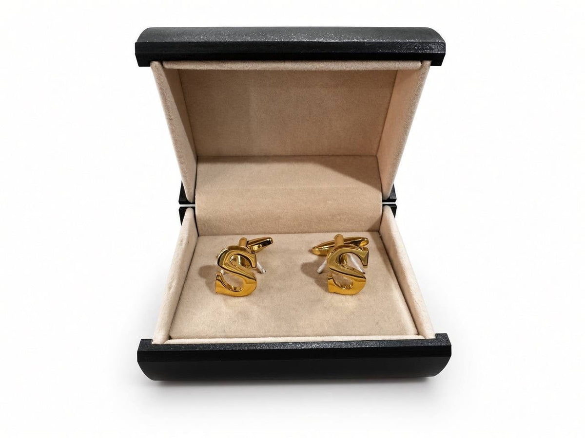 Gold-Tone S Initial Cufflinks - Wm. Fox & Co.