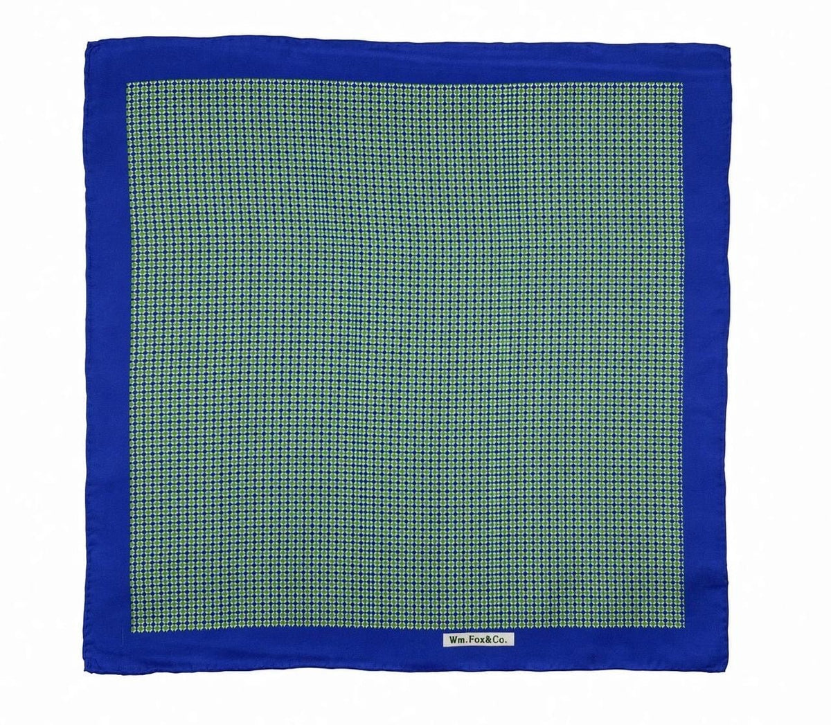 Green & Blue Microcheck Pocket Square - Wm. Fox & Co.