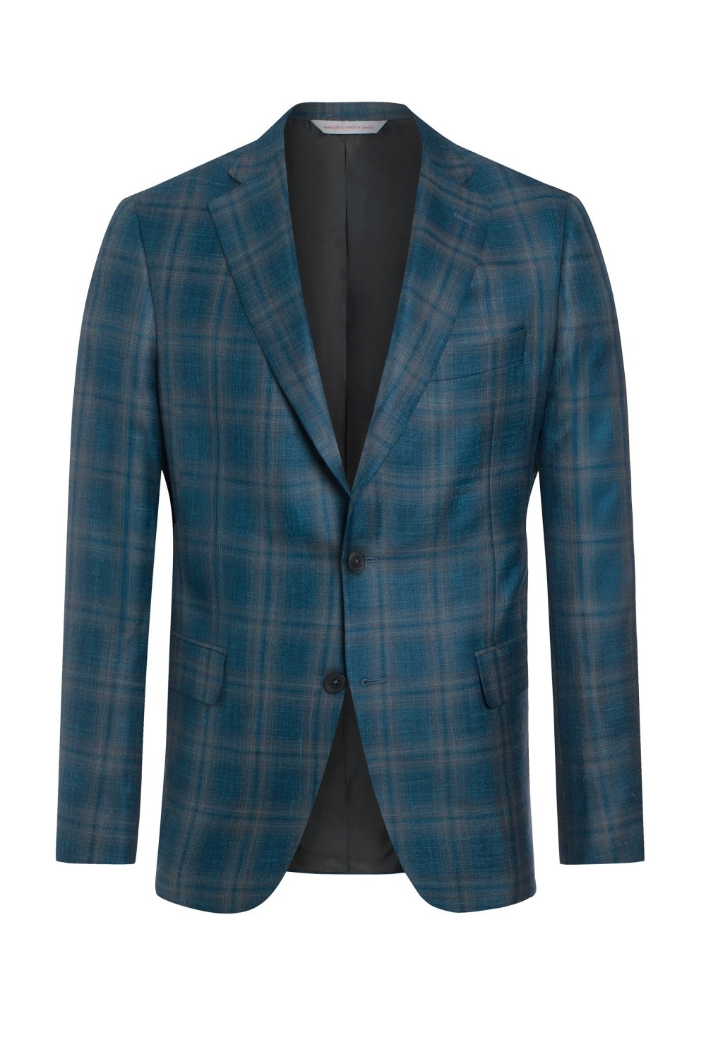 Green Wool, Silk and Linen Blend Plaid Jacket - Wm. Fox & Co.