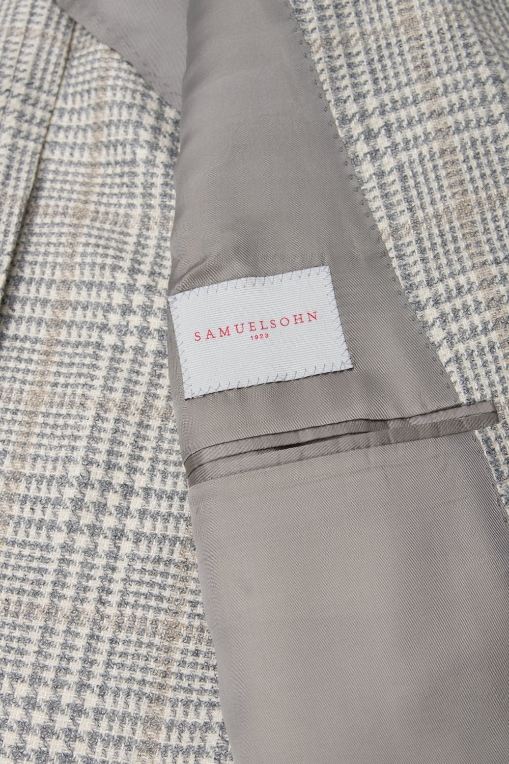 Grey Wool, Silk and Cashmere Plaid Jacket - Wm. Fox & Co.