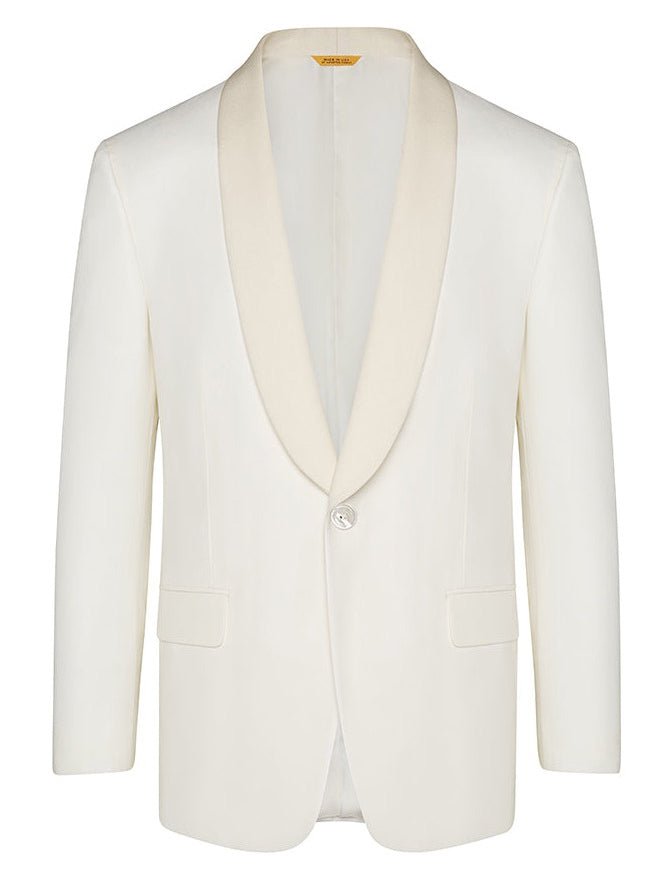 Ivory Barathea Shawl Dinner Jacket – view 8