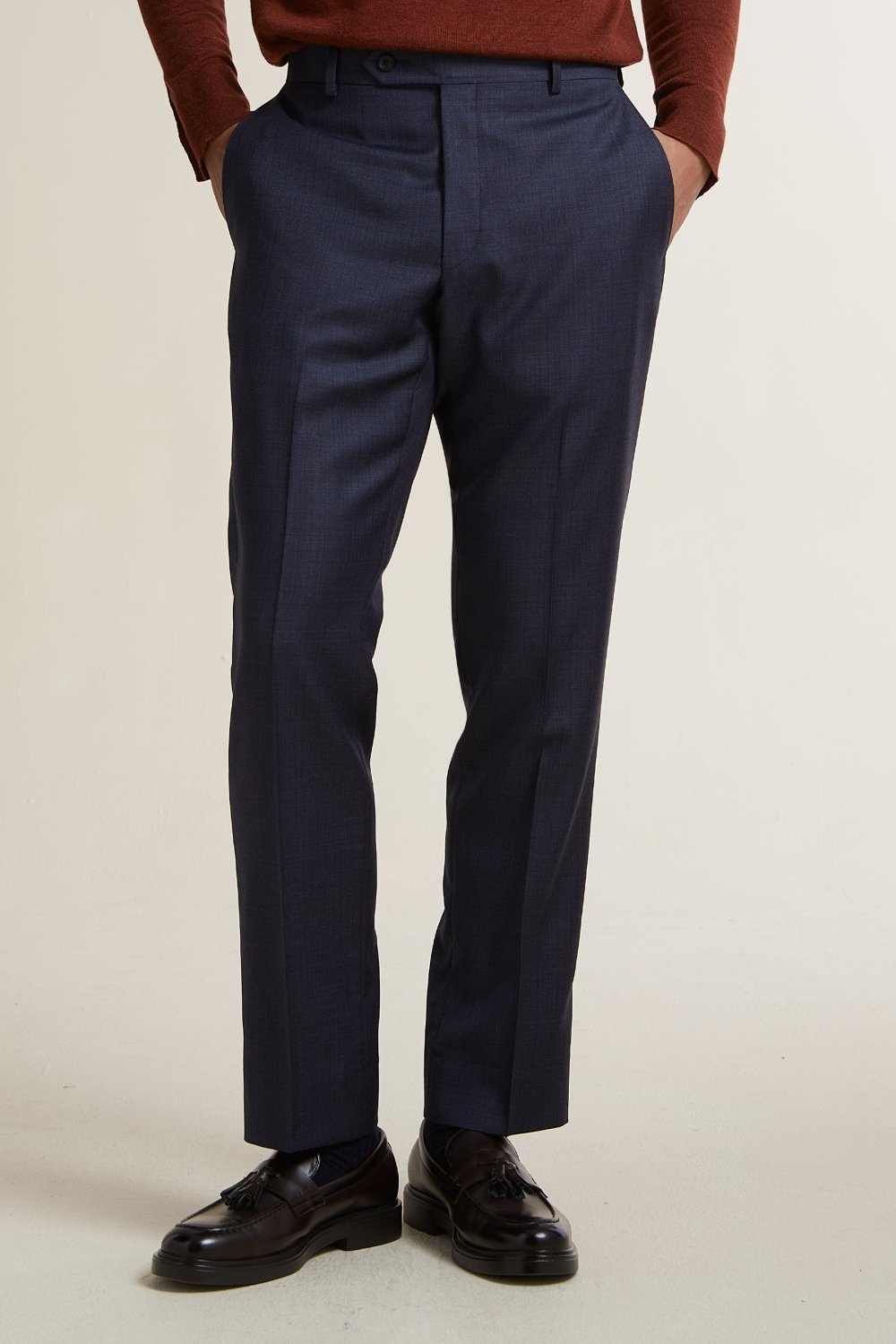 Navy Blue Sharkskin Suit – view 7