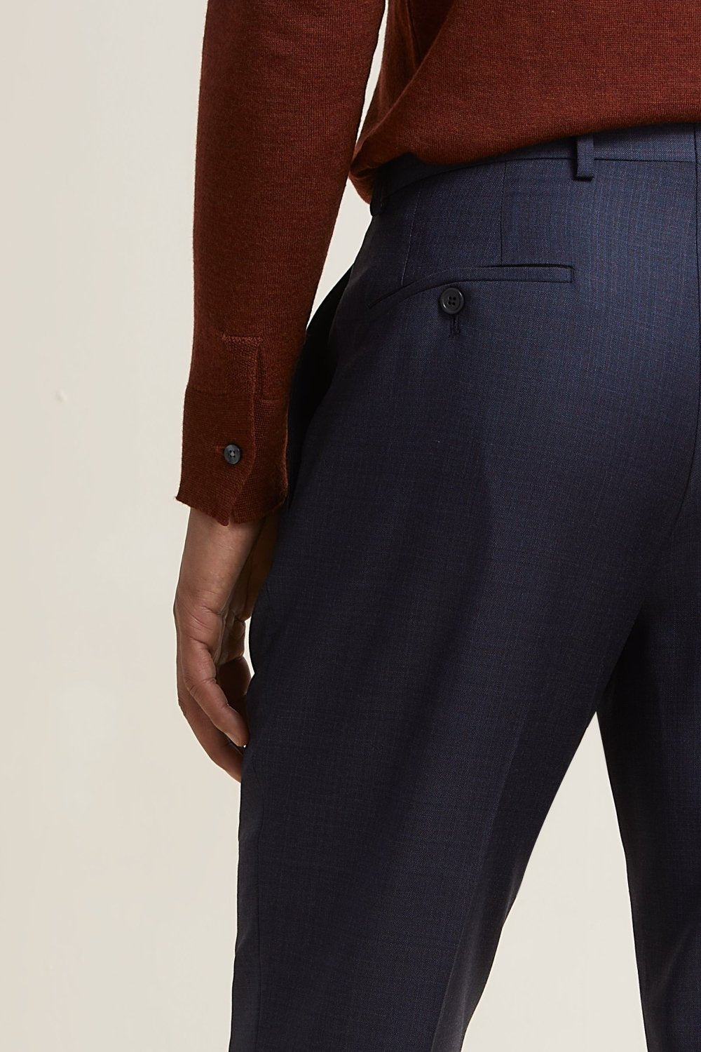 Navy Blue Sharkskin Suit – view 9