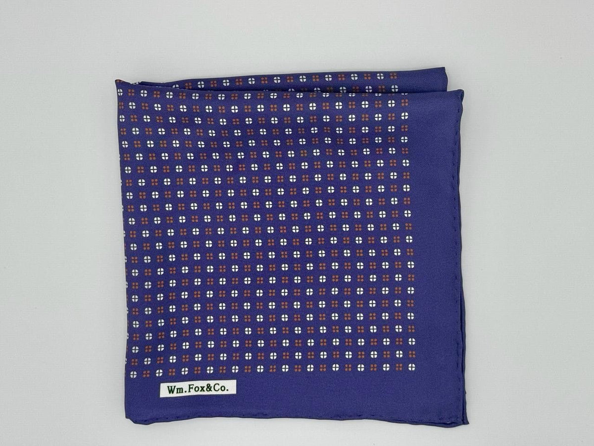 Navy Fine Dot Pocket Square - Wm. Fox & Co.