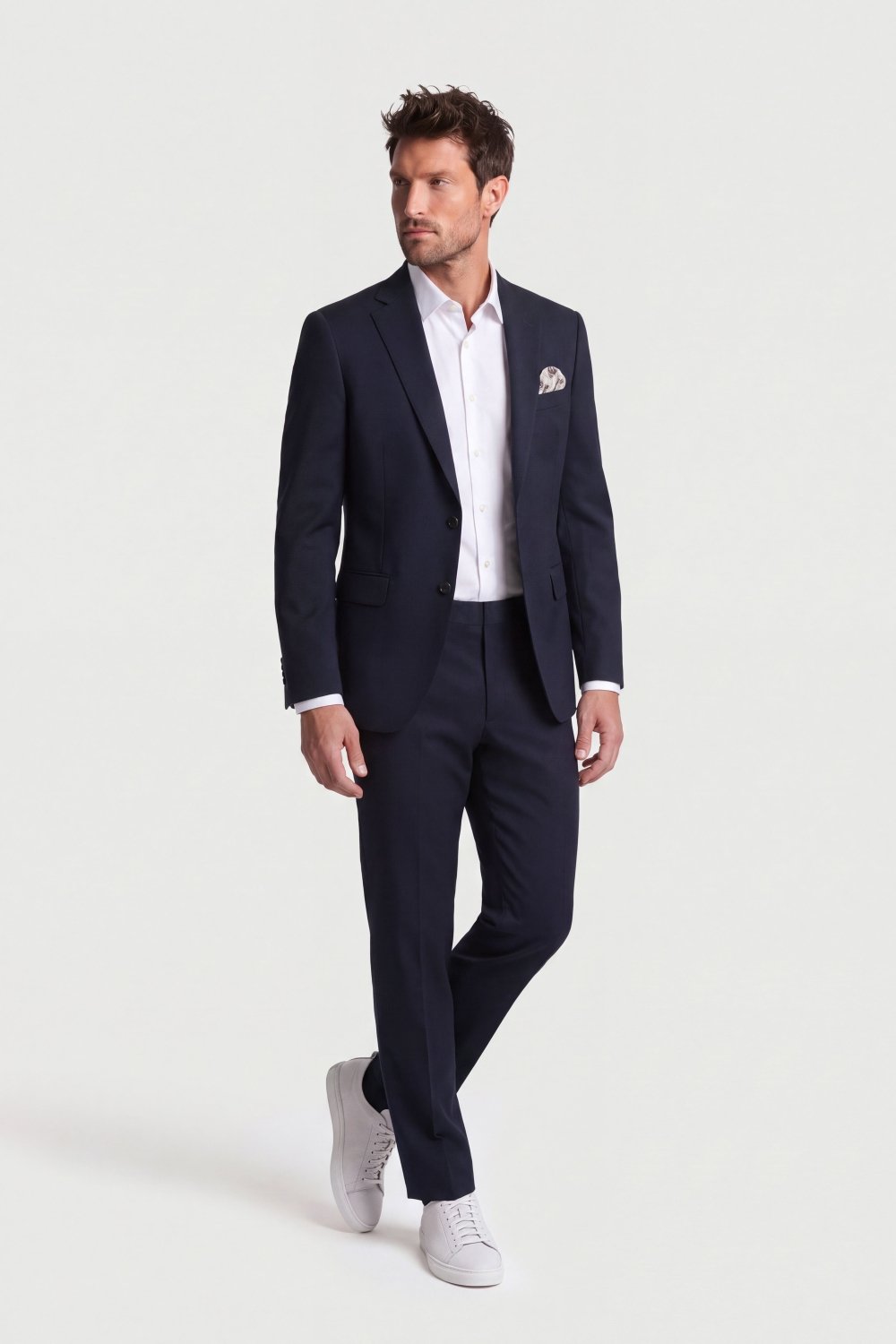 Navy Solid Wool Suit - Wm. Fox & Co.