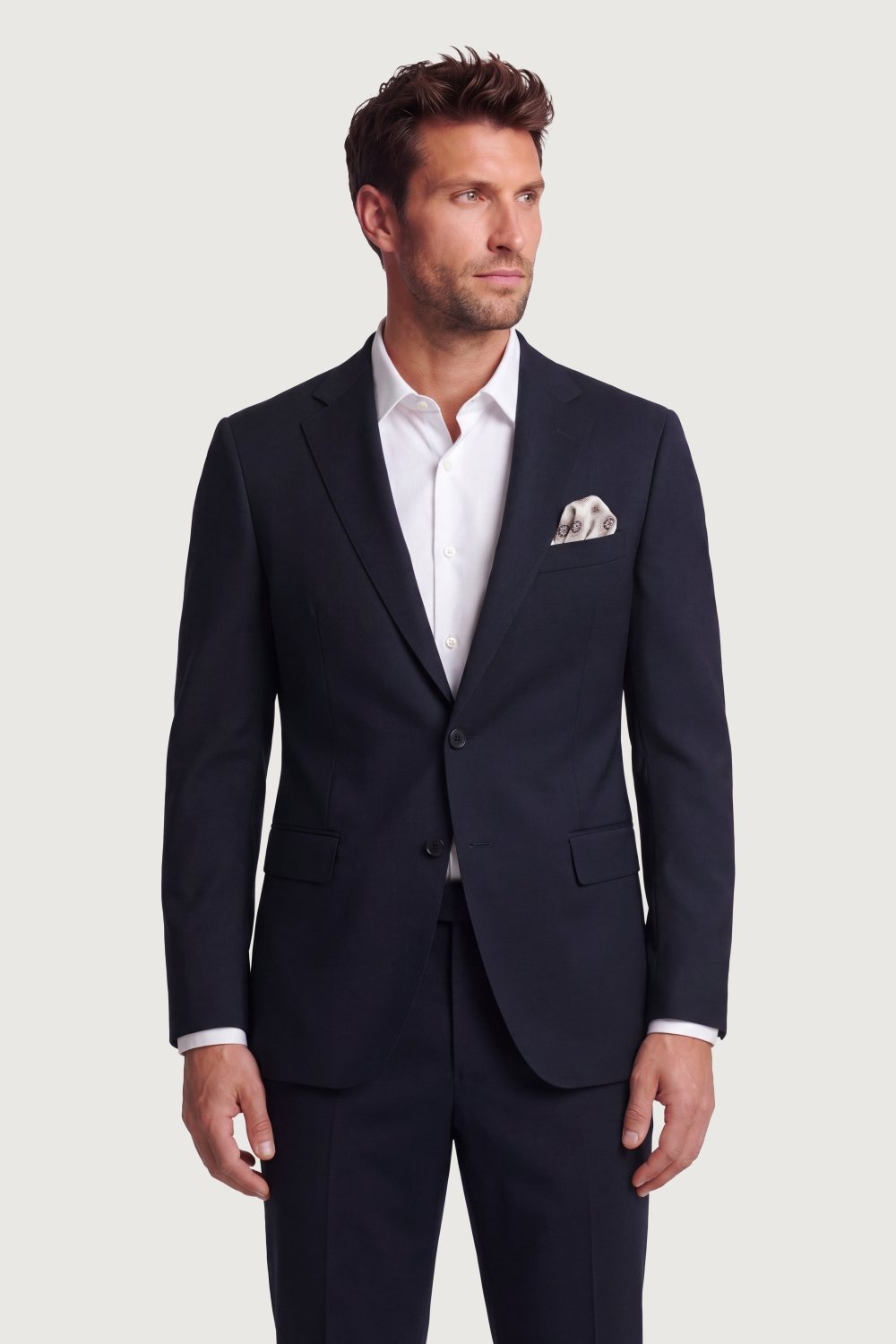 Navy Solid Wool Suit - Wm. Fox & Co.