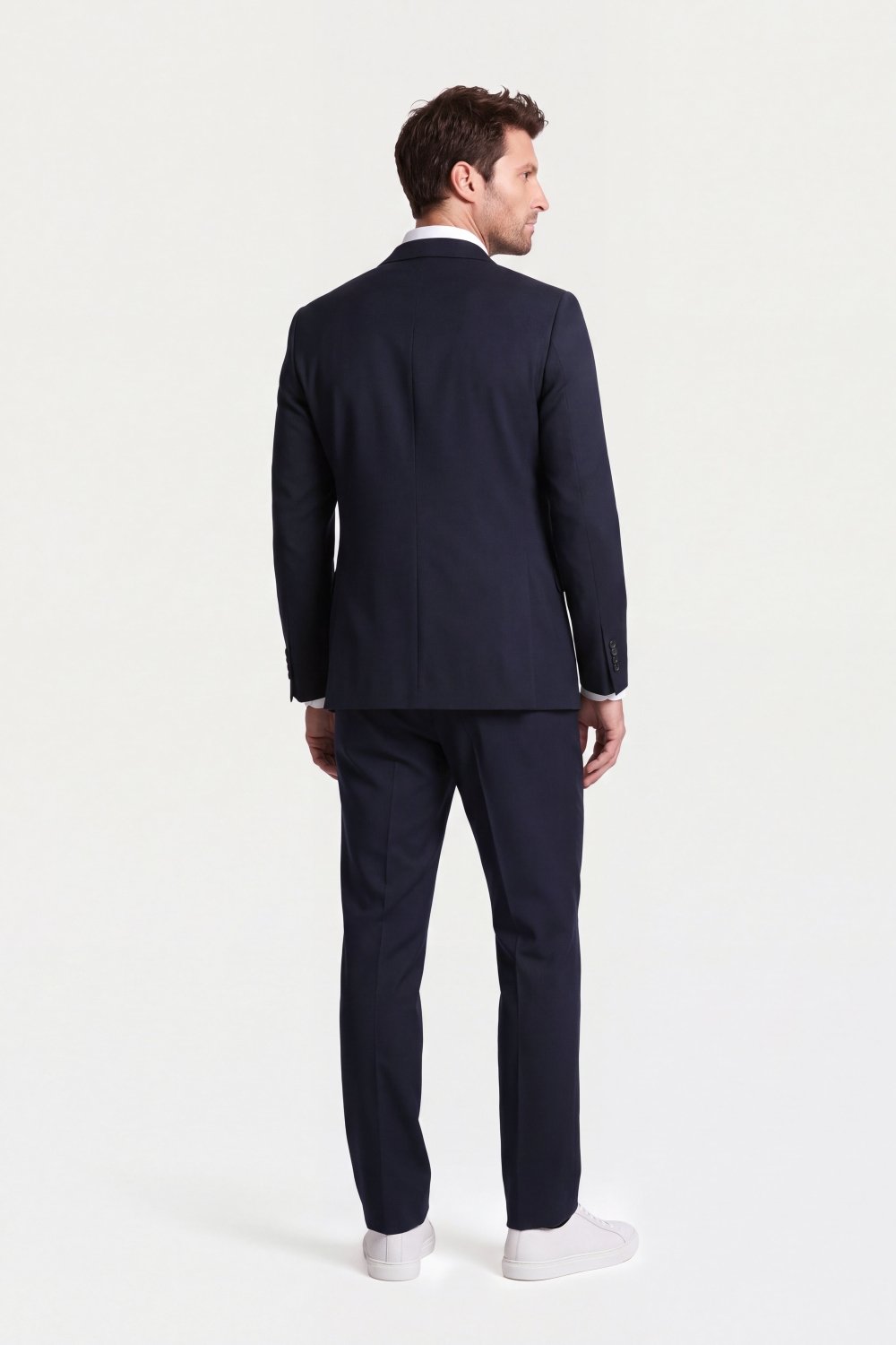Navy Solid Wool Suit - Wm. Fox & Co.
