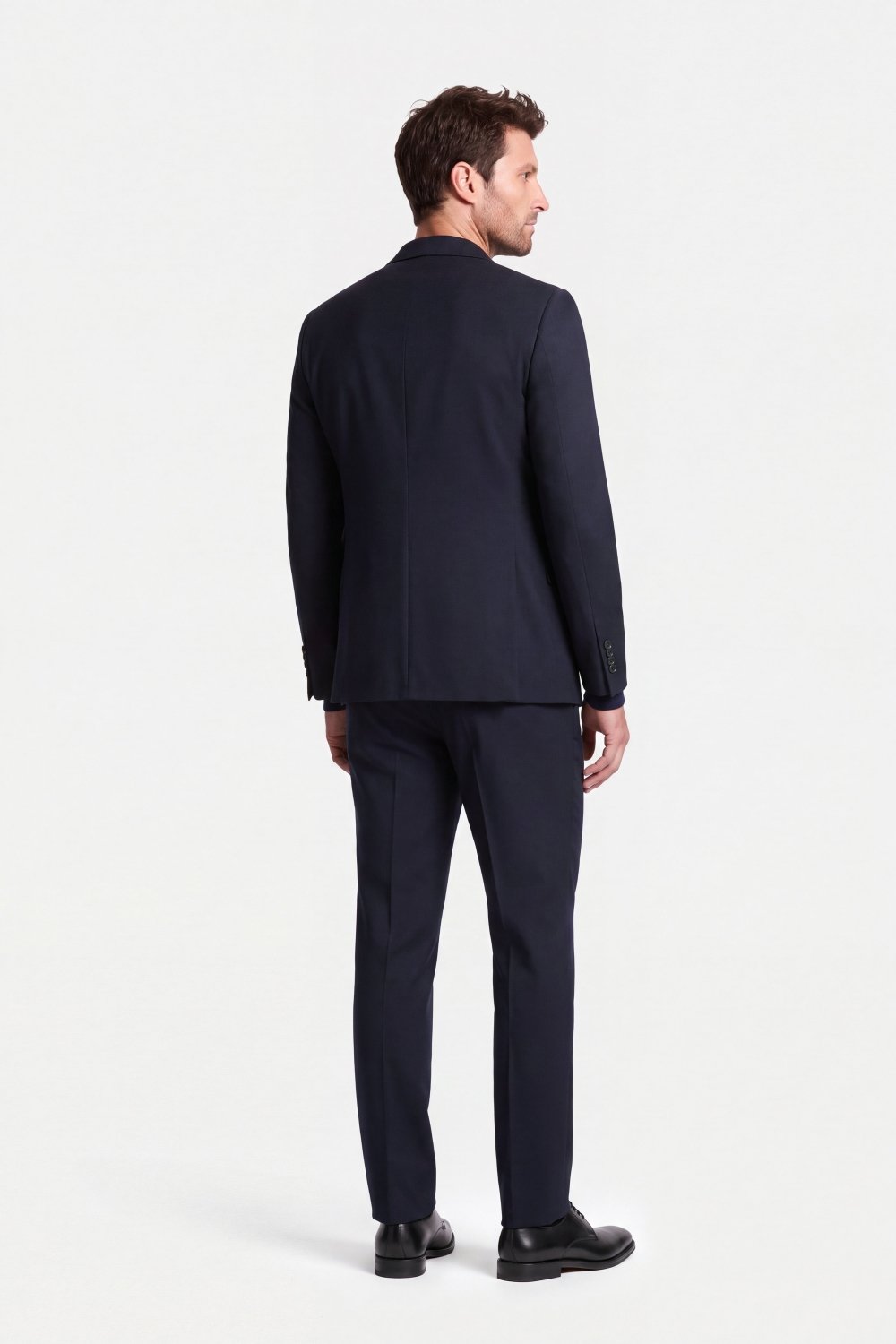 Navy Solid Wool Suit - Wm. Fox & Co.