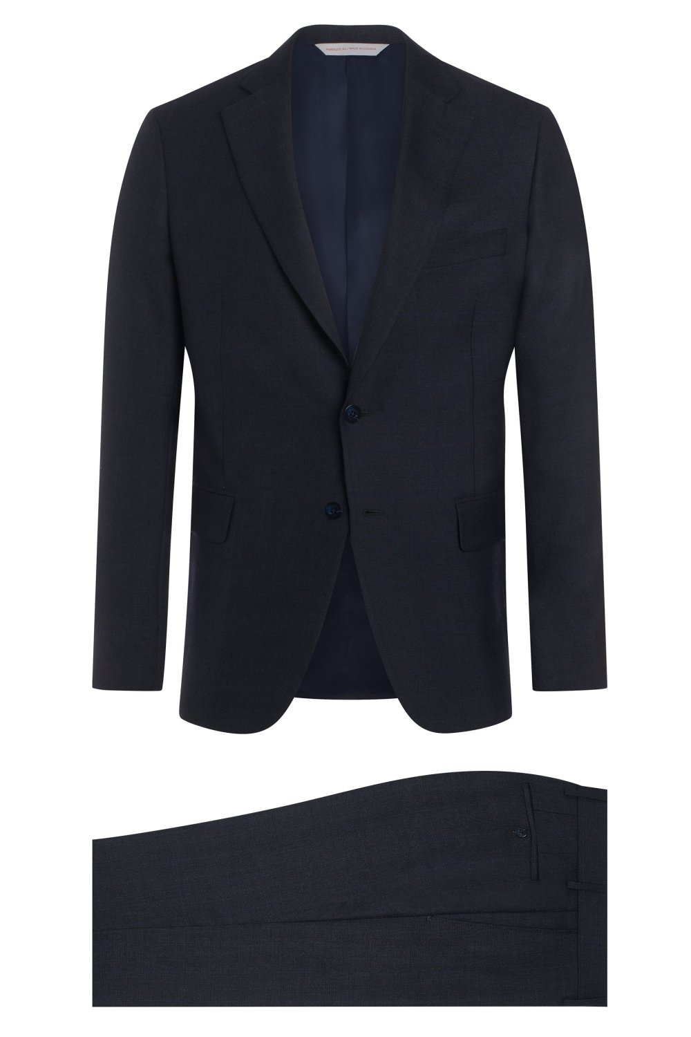 Navy Super 120's Plaid Poly Suit - Wm. Fox & Co.