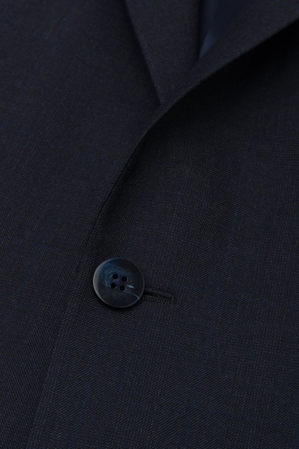 Navy Super 120's Plaid Wool Blend Suit – view 3