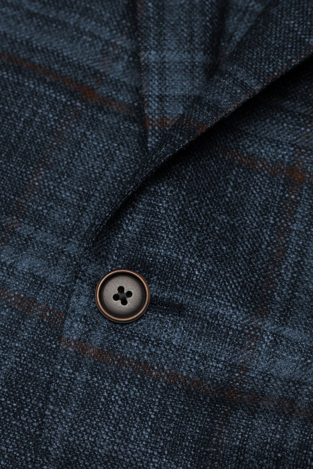 Navy Wool, Silk and Cashmere Windowpane Jacket - Wm. Fox & Co.