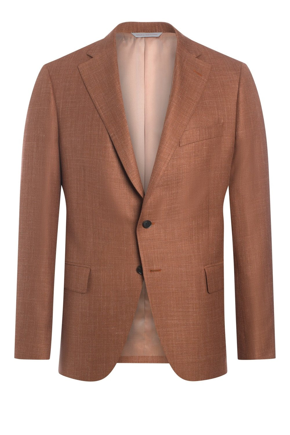 Orange Wool, Silk and Linen Honeyway Textured Jacket - Wm. Fox & Co.