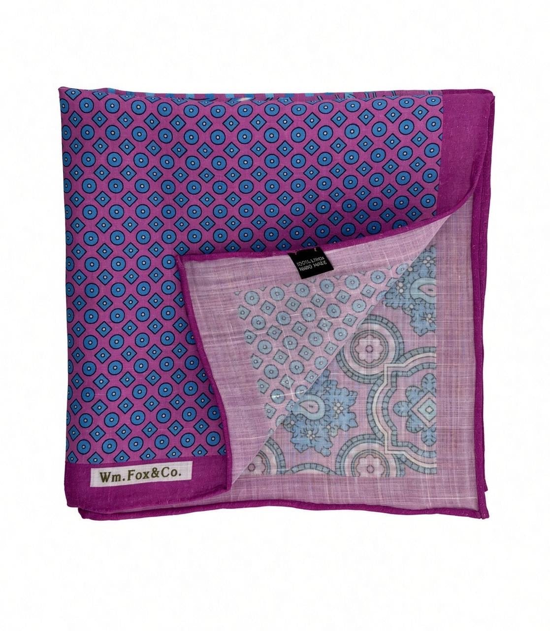 Plum Four-Pattern Pocket Square - Wm. Fox & Co.