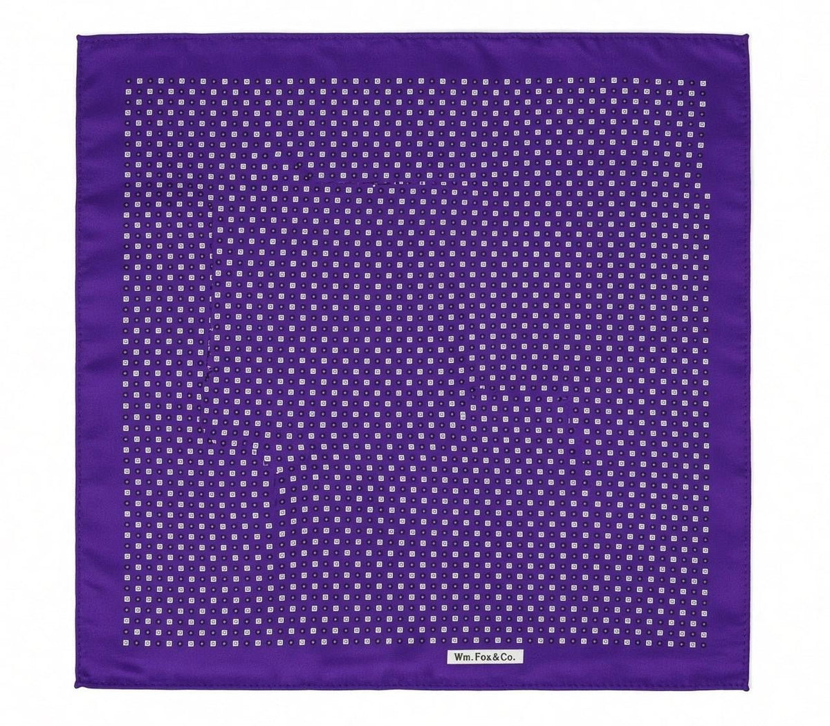 Purple Miniature Geometric Pocket Square - Wm. Fox & Co.