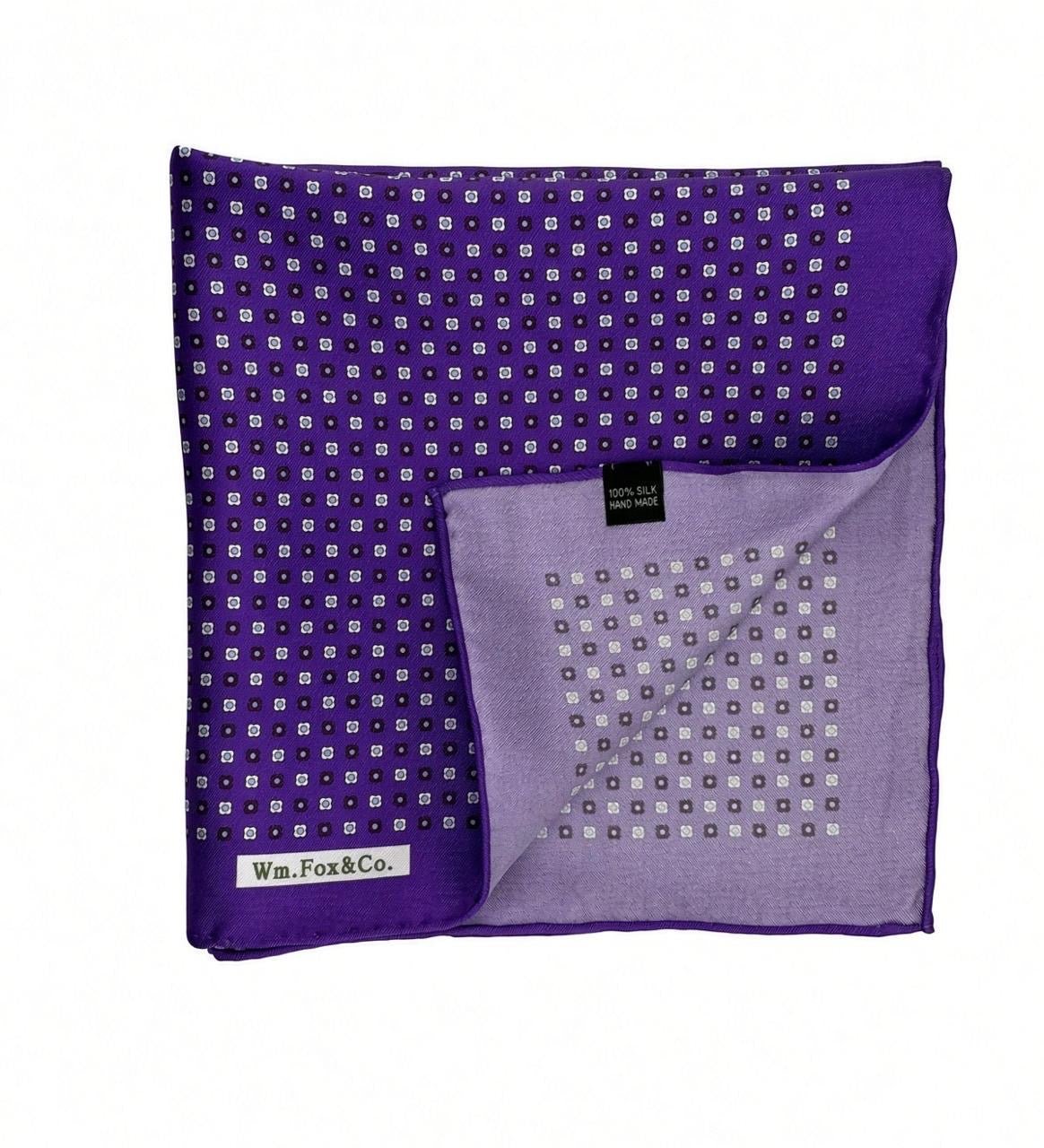Purple Miniature Geometric Pocket Square - Wm. Fox & Co.