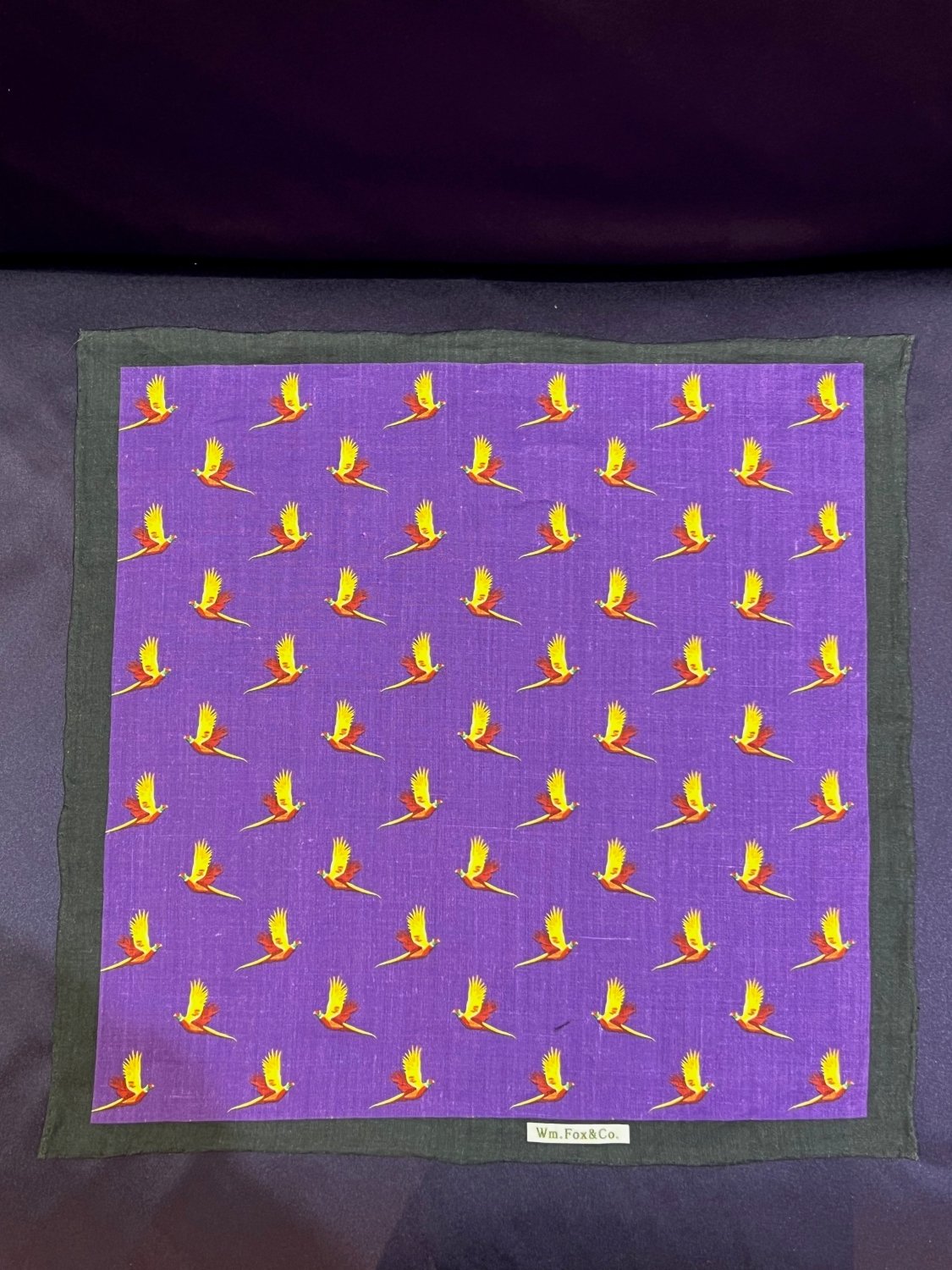 Purple Novelty Motif Pocket Square - Wm. Fox & Co.
