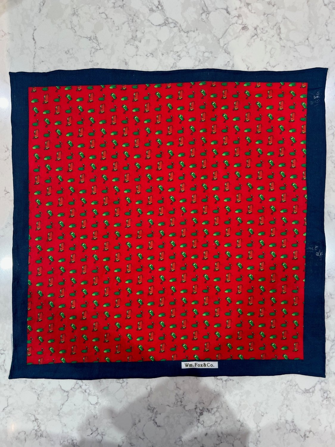 Red Abstract Micro Pattern Pocket Square - Wm. Fox & Co.