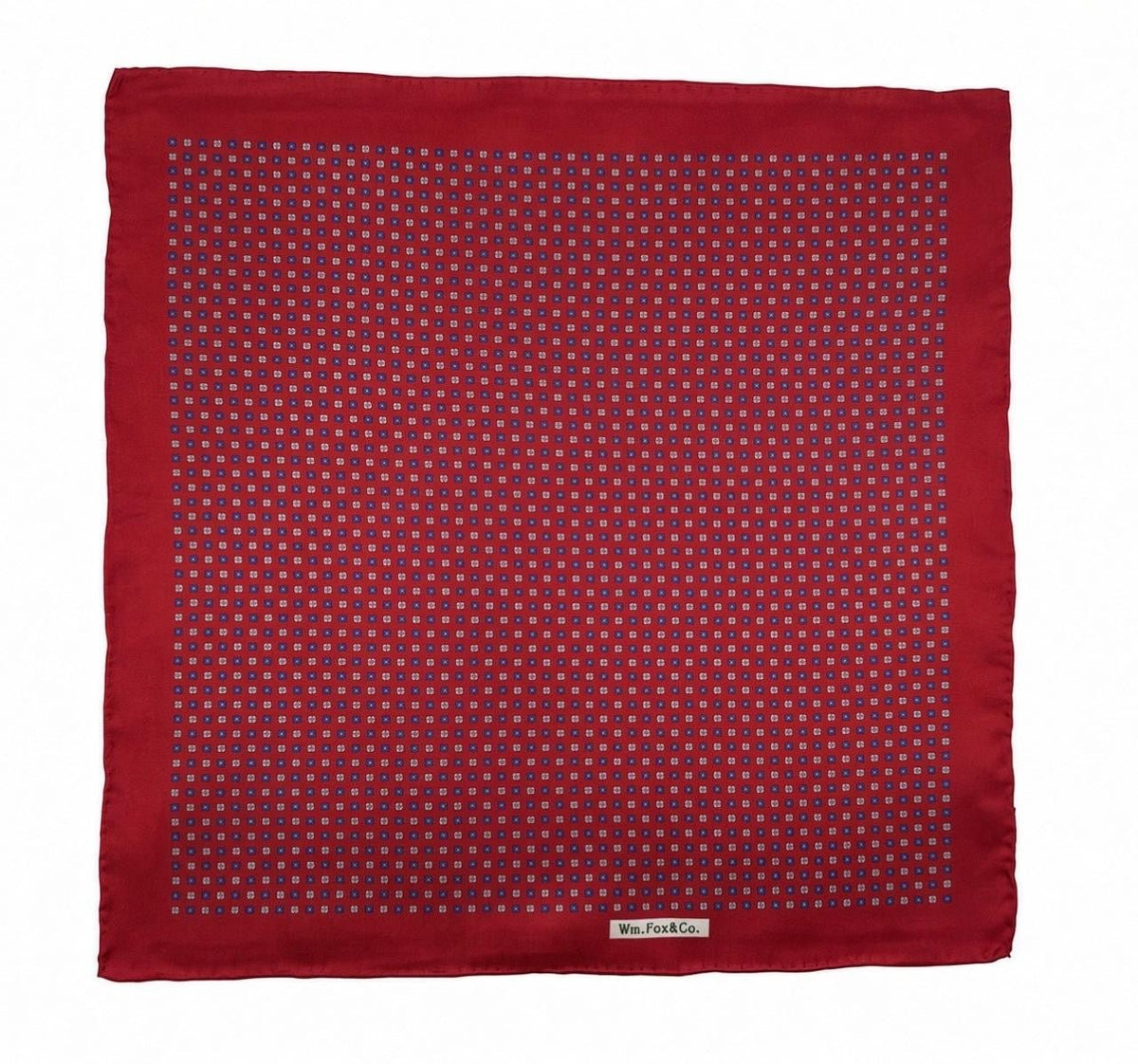 Red Miniature Geometric Pocket Square - Wm. Fox & Co.