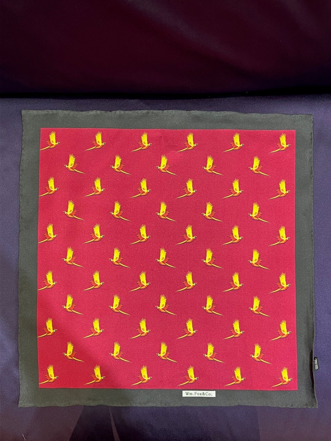 Red Novelty Motif Pocket Square - Wm. Fox & Co.