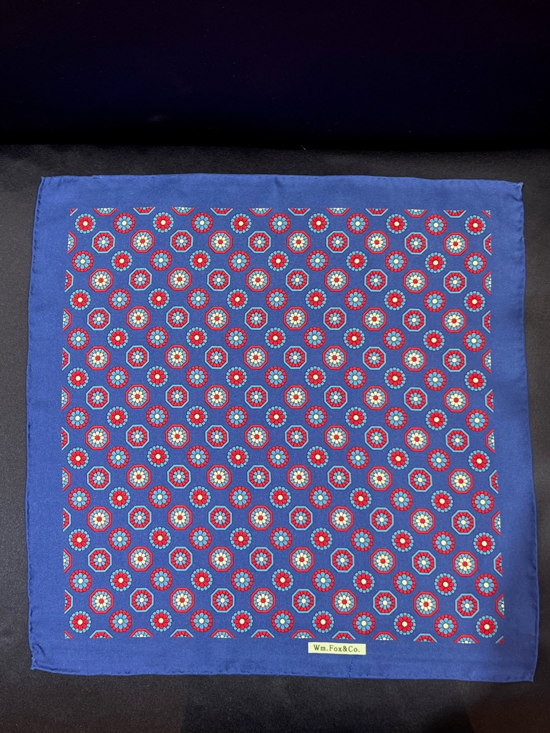 Royal Blue Medallion Pocket Square - Wm. Fox & Co.