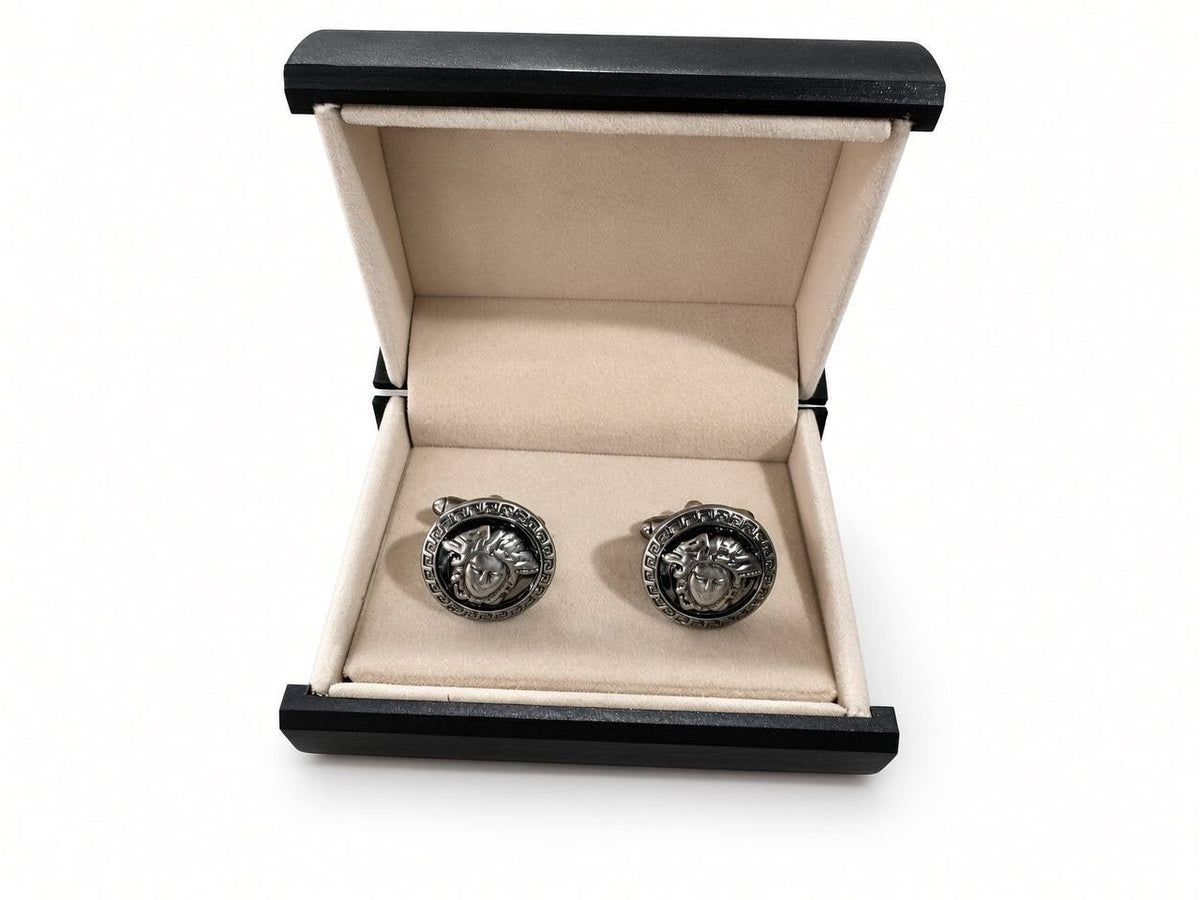 Silver-Tone Crest Cufflinks - Wm. Fox & Co.