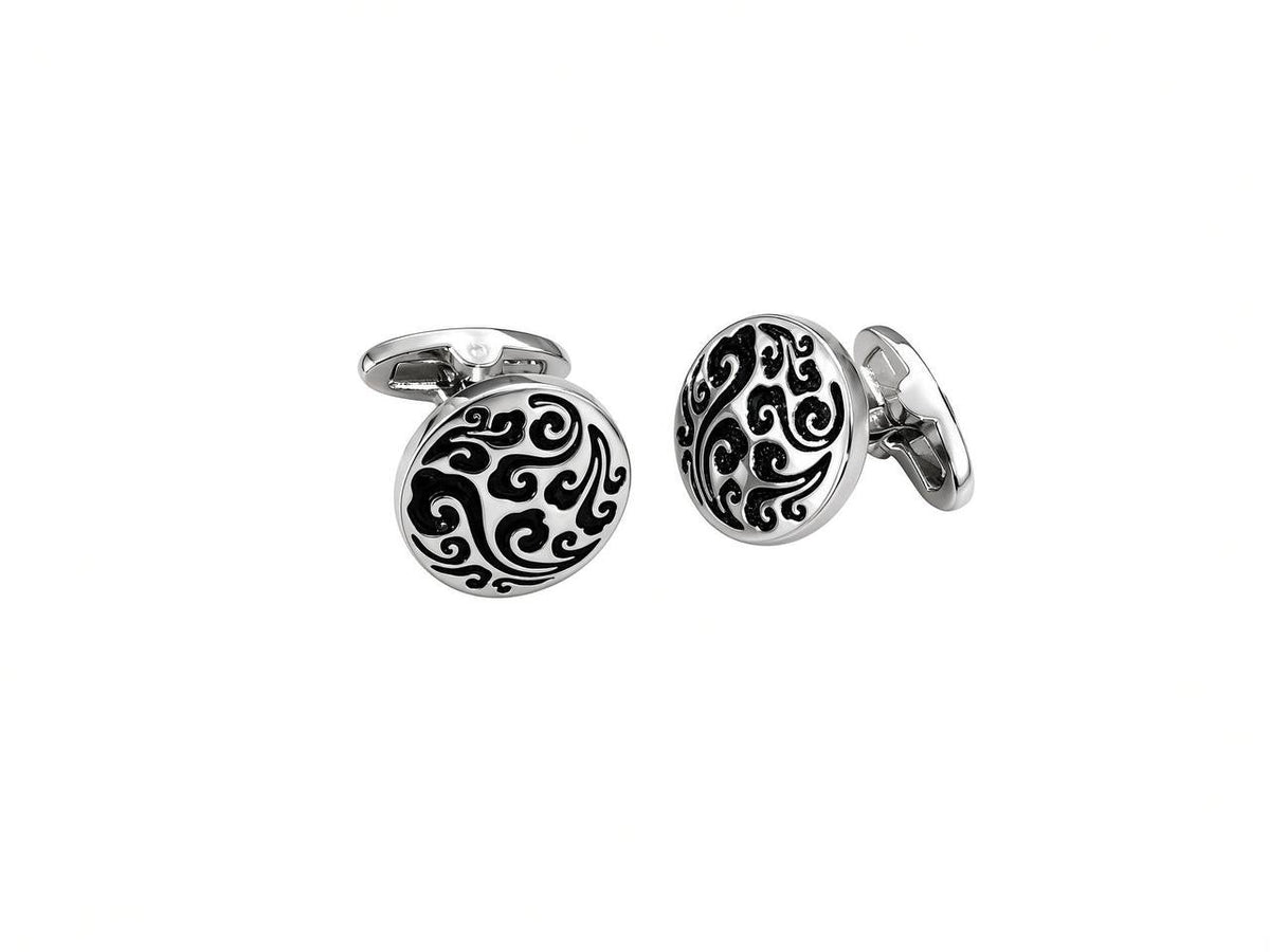 Silver-Tone Scrollwork Cufflinks - Wm. Fox & Co.