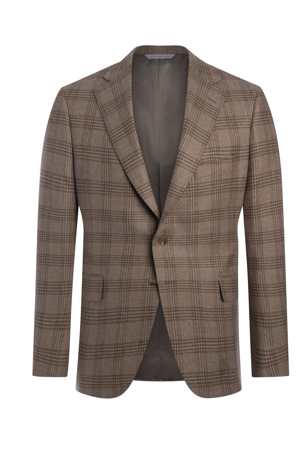 Tan Wool and Cashmere Plaid Jacket - Wm. Fox & Co.