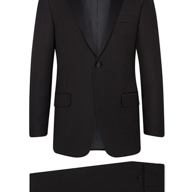 Black Notch Lapel Satin Infinity Tuxedo