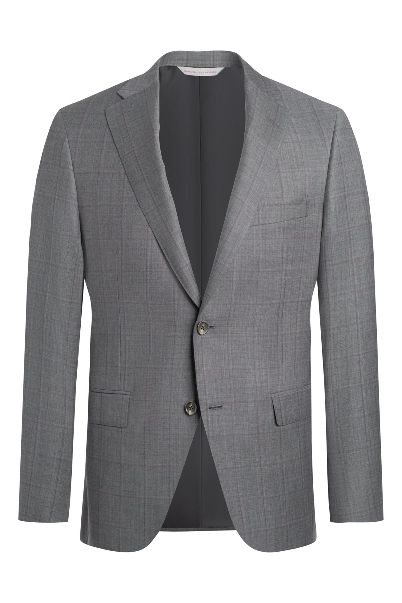 Grey Super 130's Windowpane Trim Fit Suit - Image 4