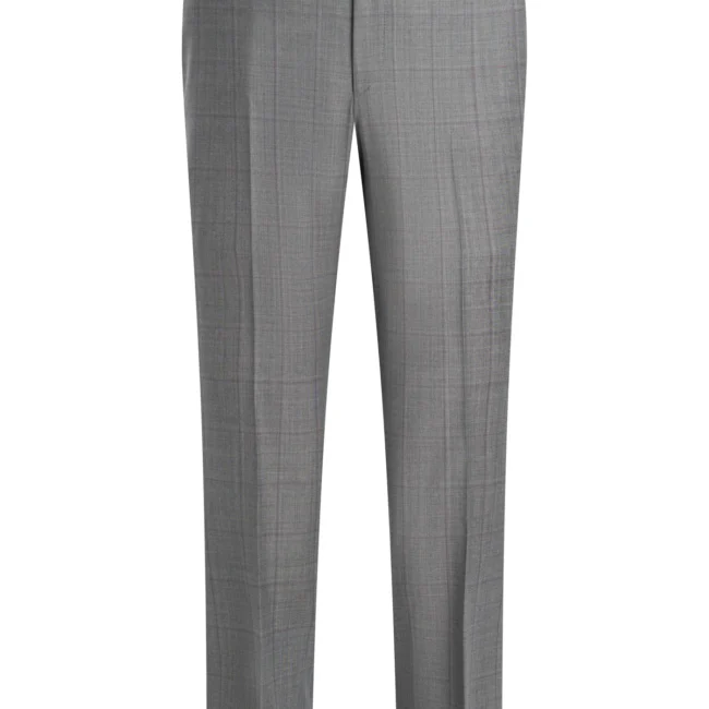 Grey Super 130's Windowpane Trim Fit Suit - Image 3