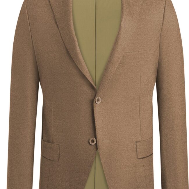 Golden Flax Cashmere Silk Jacket - Image 4