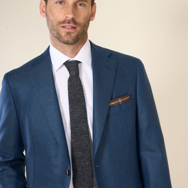 Royal Blue Cashmere Silk Jacket - Image 3