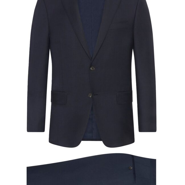 Navy Sharkskin Infinity Suit